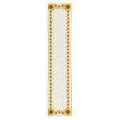 Kleurrijke Zonnebloem Print Rail Korte Tafelloper (Voorkant)