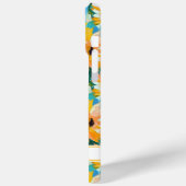 Kleurrijke Zonnebloem Schildering met Monogram Case-Mate iPhone Case (Achterkant / Links)