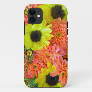 Kleurrijke zonnebloemen en dahlia's bloemboeket Case-Mate iPhone case
