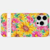 Kleurrijke Zonnebloemen Schildering Met Monogram Case-Mate iPhone Case (Achterkant (horizontaal))