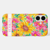 Kleurrijke Zonnebloemen Schildering Met Monogram Case-Mate iPhone Case (Achterkant (horizontaal))
