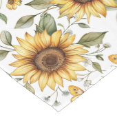 Kleurrijke zonnebloemen & vlinders in bloei korte tafelloper (Hoek)