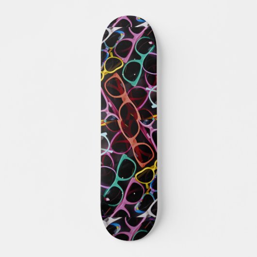 Kleurrijke zonnebril skateboard (Voorkant)