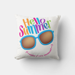 Kleurrijke zonnebril voor de zomer kussen