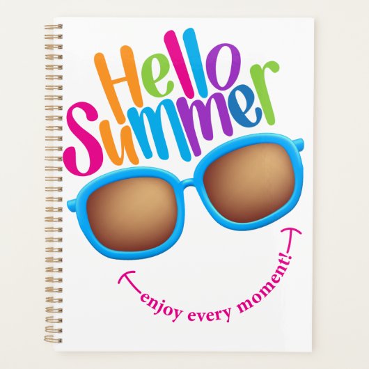 Kleurrijke zonnebril voor de zomer planner (Voorkant)