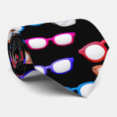 Kleurrijke zonnebrillen aanpassen stropdas (Opgerold)