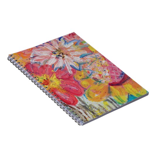 Kleurrijke zonnen van Lydia's Art Sangria Notitieboek (Rechterzijde)