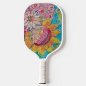 Kleurrijke zonnen van Lydia's Art Sangria Pickleball Paddle (Achterkant)