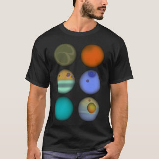 Kleurrijke zonneplaneten t-shirt