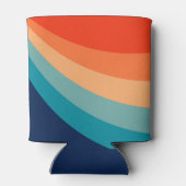 Kleurrijke zonnestralen blikjeskoeler (Achterkant)