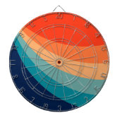 Kleurrijke zonnestralen dartbord (Voorkant)