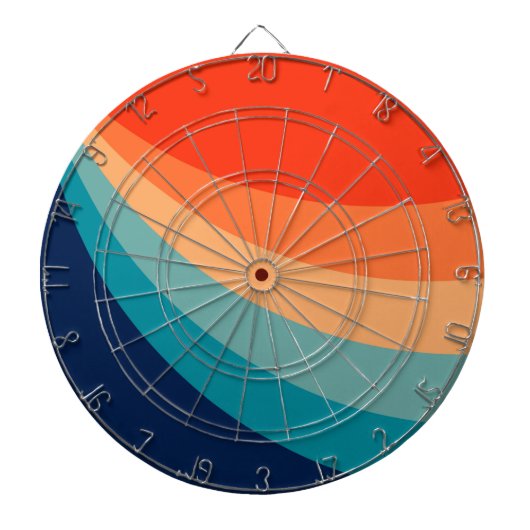 Kleurrijke zonnestralen dartbord (Voorkant)