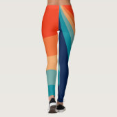 Kleurrijke zonnestralen leggings (Achterkant)