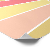 Kleurrijke zonnestralen met favoriete tekst poster (Hoek)