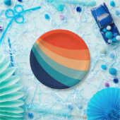 Kleurrijke zonnestralen papieren bordje (Feest)