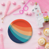 Kleurrijke zonnestralen papieren bordje (Feest)