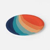 Kleurrijke zonnestralen papieren bordje (Gekanteld)