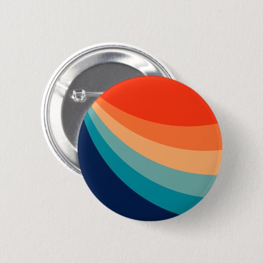 Kleurrijke zonnestralen ronde button 5,7 cm (Voorkant /achterkant)