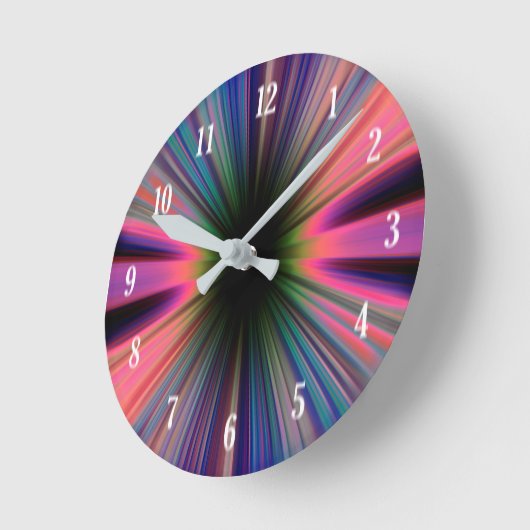 Kleurrijke zonnestralen ronde klok (Hoek)