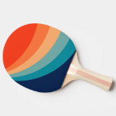 Kleurrijke zonnestralen tafeltennisbatje (Zijkant)