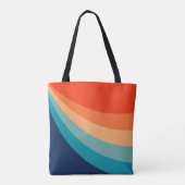 Kleurrijke zonnestralen tote bag (Achterkant)