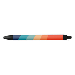 Kleurrijke zonnestralen zwarte inkt pen