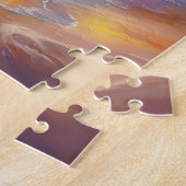 Kleurrijke zonsondergang aan de kust legpuzzel (Zijkant)