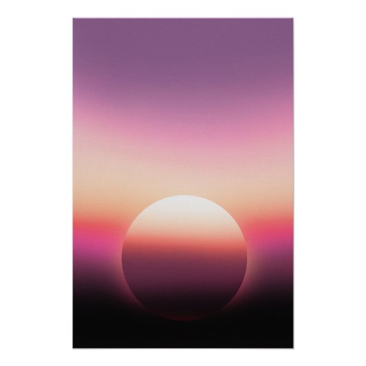 Kleurrijke zonsondergang hemel zon perfect poster (Voorkant)