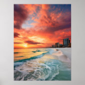 Kleurrijke zonsondergang op Panama City Beach Post Poster (Voorkant)