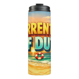 Kleurrijke Zonsondergang Strand Momenteel Buiten D Thermosbeker
