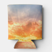 Kleurrijke zonsondergang: vurige hemel schemering. blikjeskoeler (Achterkant)