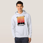 Kleurrijke zonsondergangen met moderne tekst hoodie (Voorkant volledig)