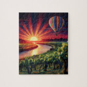 Kleurrijke zonsopgang in Napa Valley Hete Luchtbal Legpuzzel (Verticaal)