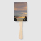 Kleurrijke zonsopgang op een ventilator handwaaier (Voorkant)