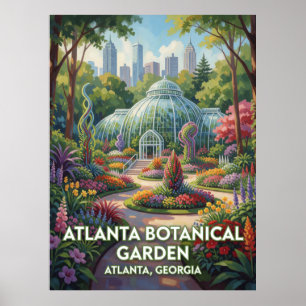 Kleurrijke Zuidelijke Bloesems Bij Atlanta Botanic Poster