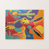 Kleurrijke Zuidwestelijke ezel puzzel Legpuzzel (Horizontaal)