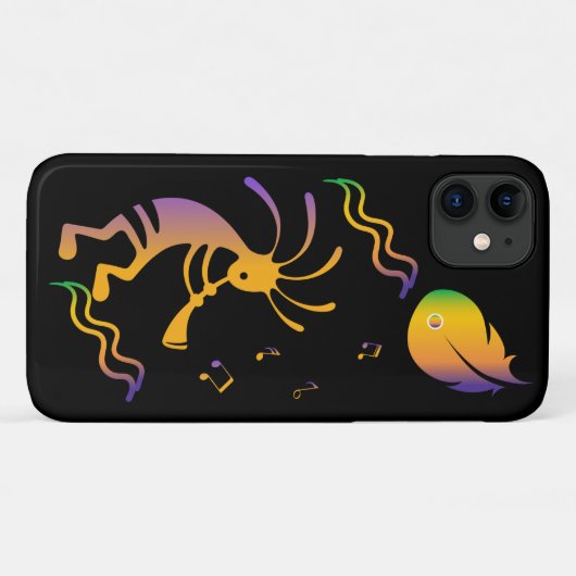 Kleurrijke Zuidwestelijke Kokopelli Case-Mate iPhone Case (Achterkant (horizontaal))