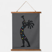 Kleurrijke Zuidwestelijke Kokopelli Hangend Wandkleed (Voorkant)