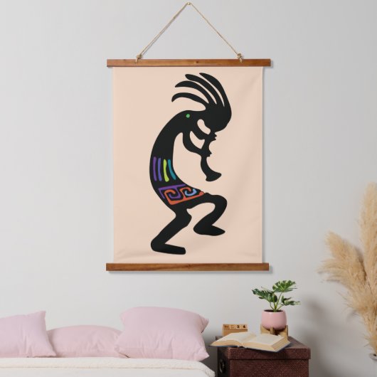 Kleurrijke Zuidwestelijke Kokopelli Hangend Wandkleed (Slaapkamer)