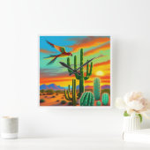 Kleurrijke Zuidwestelijke Wandklok (Huis)