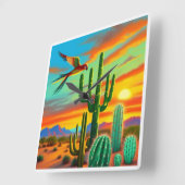 Kleurrijke Zuidwestelijke Wandklok (Hoek)