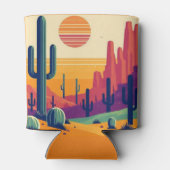 Kleurrijke zuidwestelijke woestijnkunst blikjeskoeler (Achterkant)