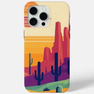 Kleurrijke zuidwestelijke woestijnkunst iPhone 15 pro max hoesje
