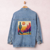 Kleurrijke zuidwestelijke woestijnkunst denim jacket (Hangar)