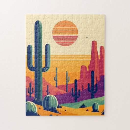 Kleurrijke zuidwestelijke woestijnkunst legpuzzel (Verticaal)