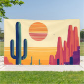 Kleurrijke zuidwestelijke woestijnkunst spandoek (Buitenkant)