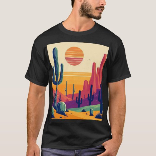 Kleurrijke zuidwestelijke woestijnkunst t-shirt (Voorkant)