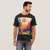 Kleurrijke zuidwestelijke woestijnkunst t-shirt (Voorkant volledig)