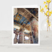 Kleurrijke zuilen bij de Luxor Tempel, Egypte, Kaart (Gele Bloem)