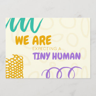 Kleurrijke zwangerschapsaankondiging Kaart